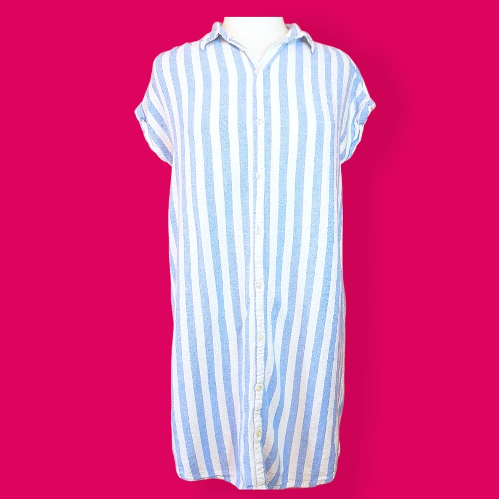 Old Navy Blue and White Striped Dress